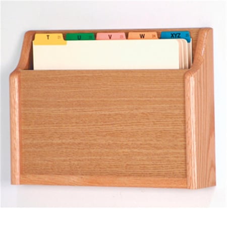 Single Square Bottom Letter Size File Holder In Light Oak